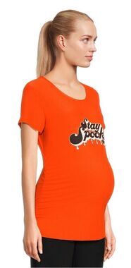 Time and Tru Maternity XXL “Stay Spooky” Halloween Graphic T-Shirt ruched side